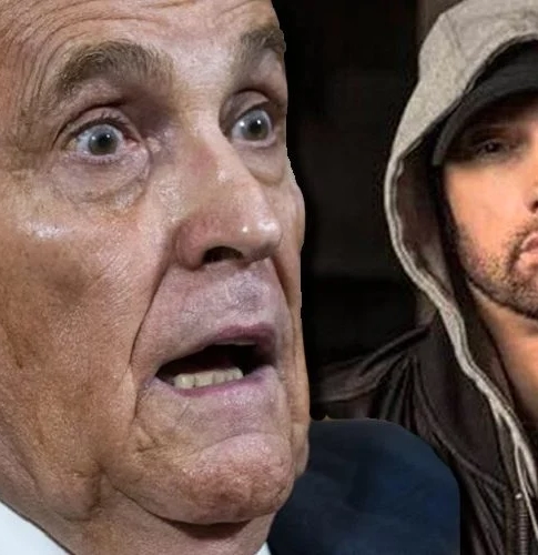 Eminem blasts Rudy Giuliani in a Late Show spoof