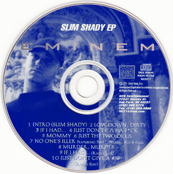 Eminem: The Slim Shady EP - CD cover art